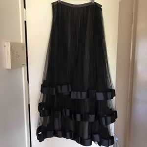 MAKE AN OFFER!! Long black and brown taffeta skirt